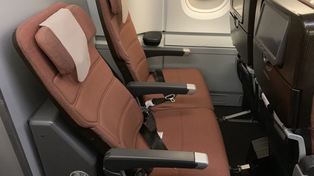 Qantas A380 Economy seat