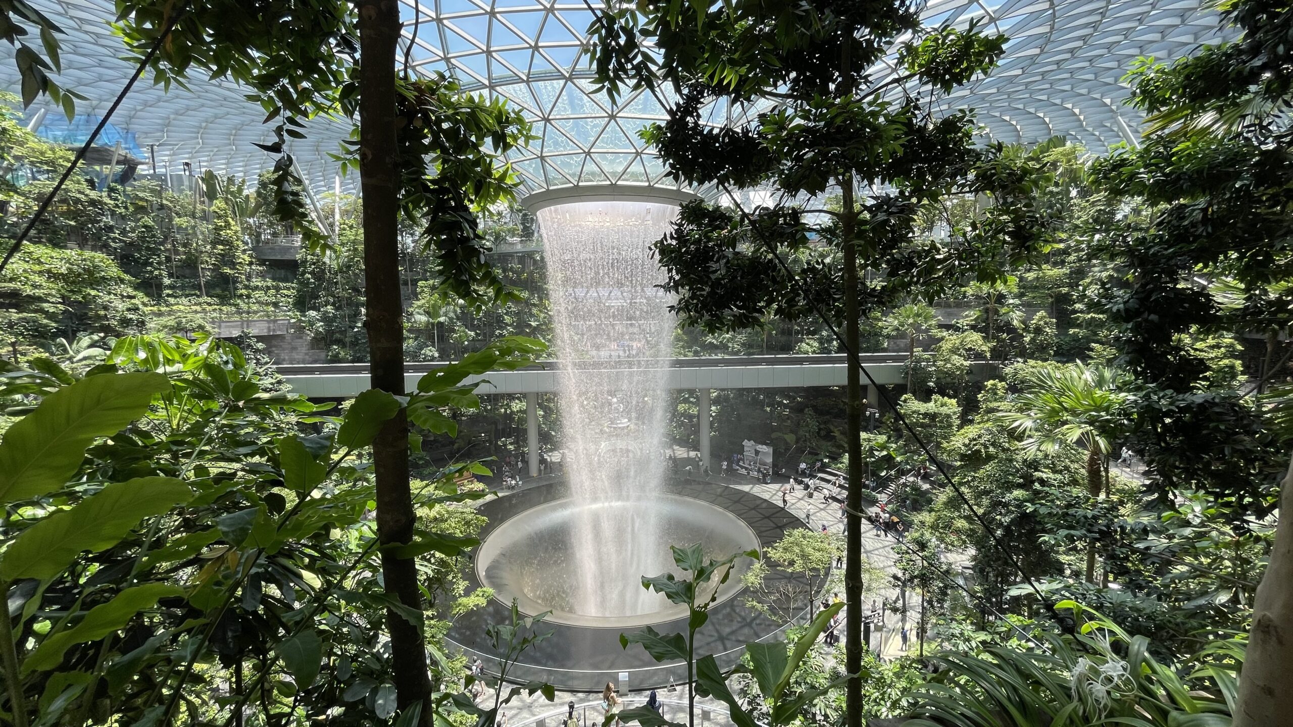 Changi Singapore Airport Rain Vortex Automated People Mover