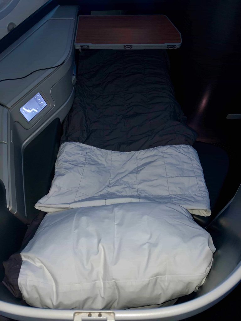 American Airlines 787-9 Business Class bed