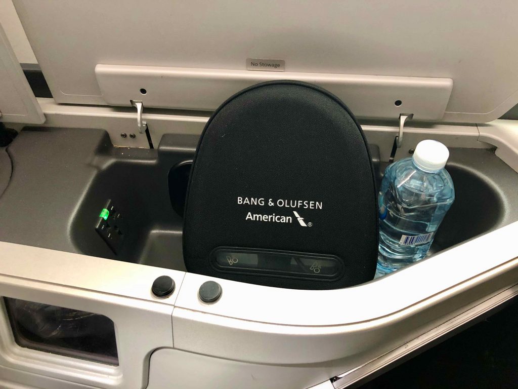 American Airlines 787-9 Business Class headphones