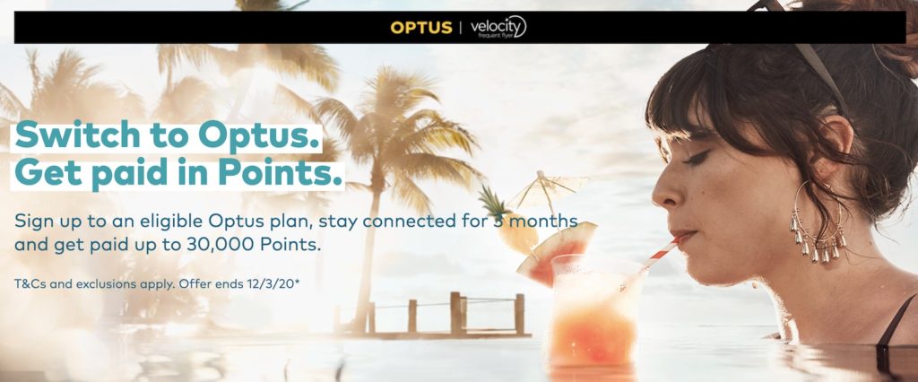 Velocity Optus promotion March