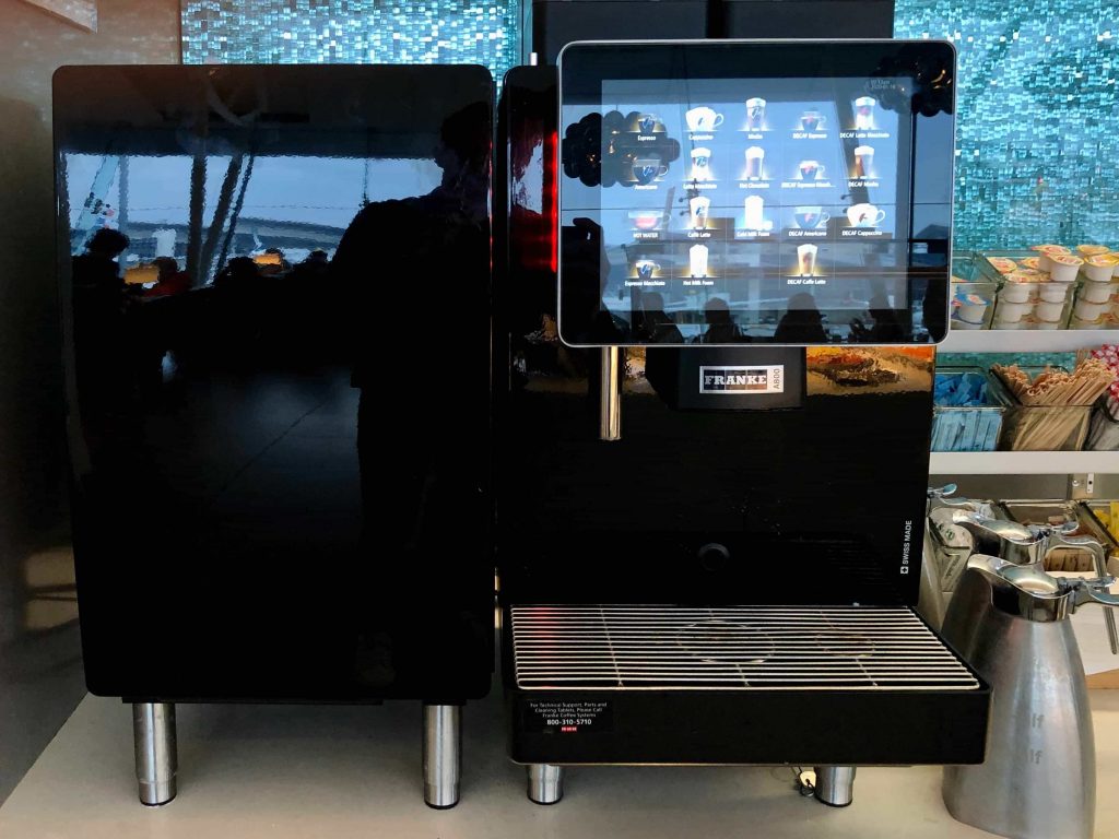 American Airlines Flagship Lounge Los Angeles coffee machine