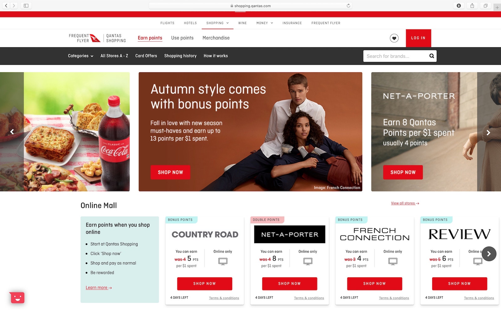 Qantas Mall Point Hacks guide to earning Qantas Points when shopping online