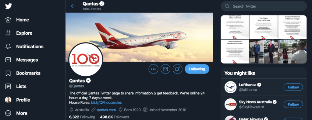 Qantas Twitter