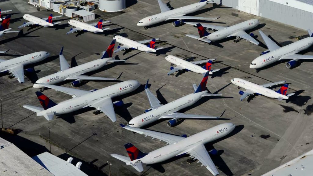 Delta parked planes