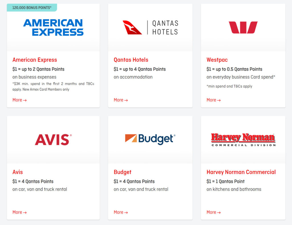 Qantas Business Rewards Partners