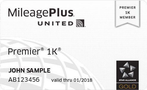 United MileagePlus 1K card