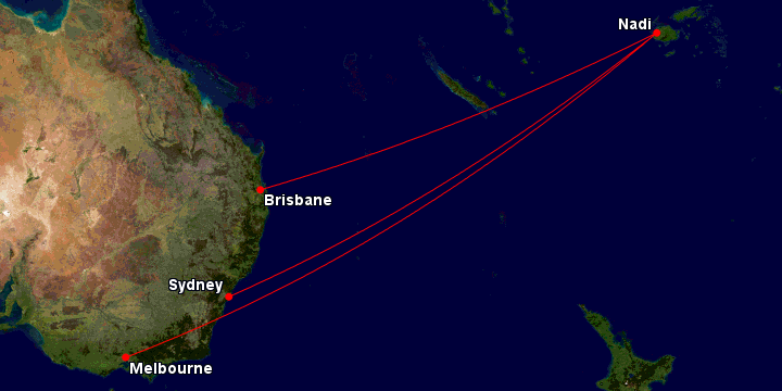 Fiji Airways - Fiji to Australia