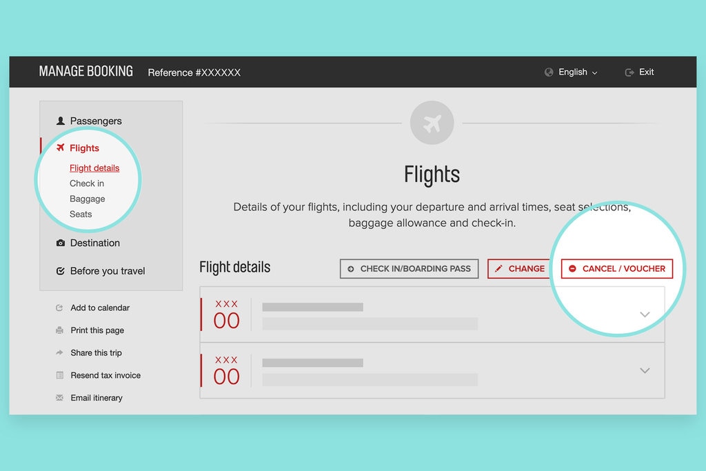 Manage your booking steps