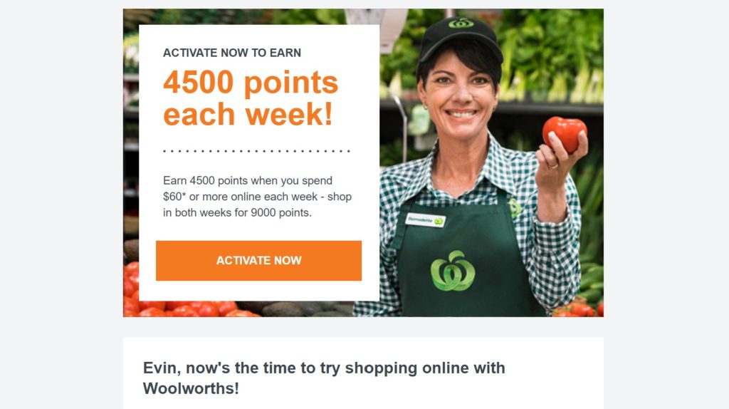 Woolworths promo