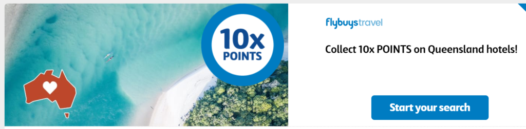 Flybuys Travel 10x bonus points hotel offer