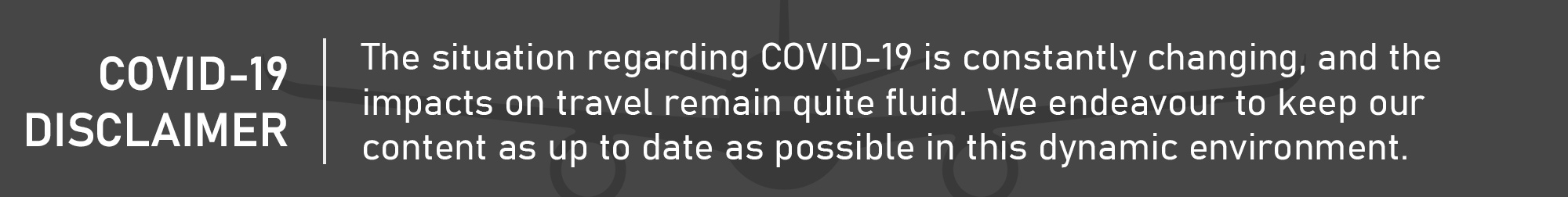 COVID-19 Content Disclaimer