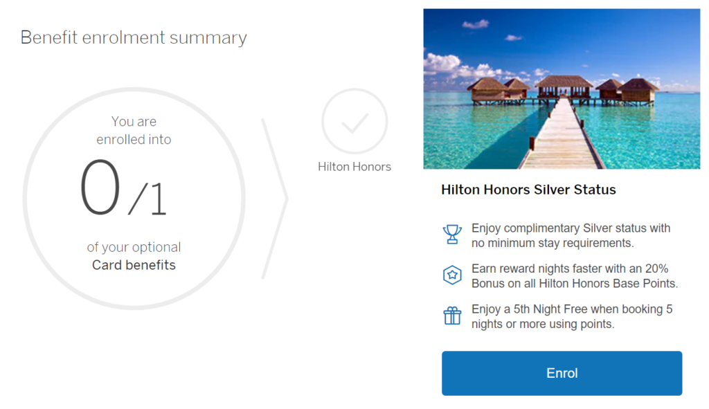 Getting Hilton Silver status through American Express