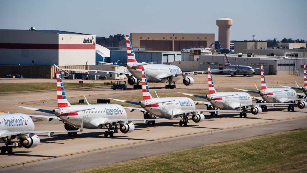 American Airlines Planes Parked on Tarmac