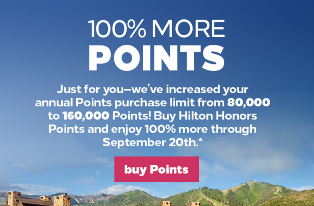 Guide to Hilton Honors buy points promotions Point Hacks