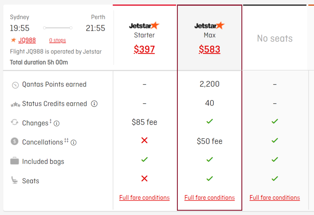 Jetstar cost of baggage on sale