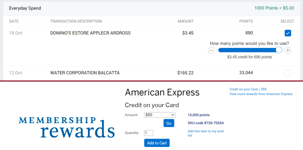 American Express membership rewards