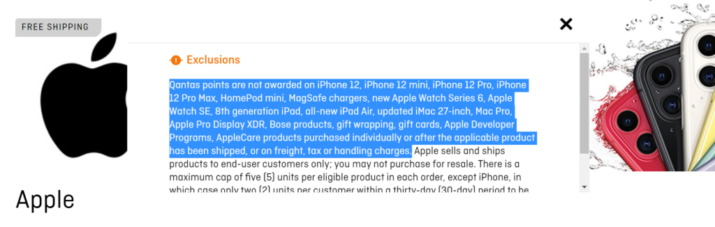 Apple Store Exclusions