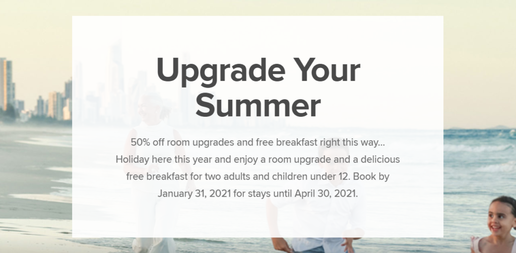 Marriott Upgrade your Summer promo