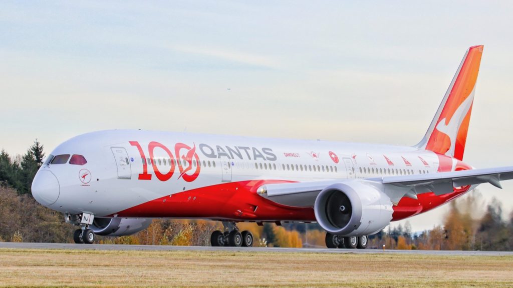 Qantas 787-9 on tarmac