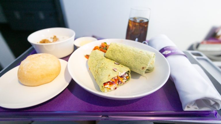 Wrap served on Virgin Australia