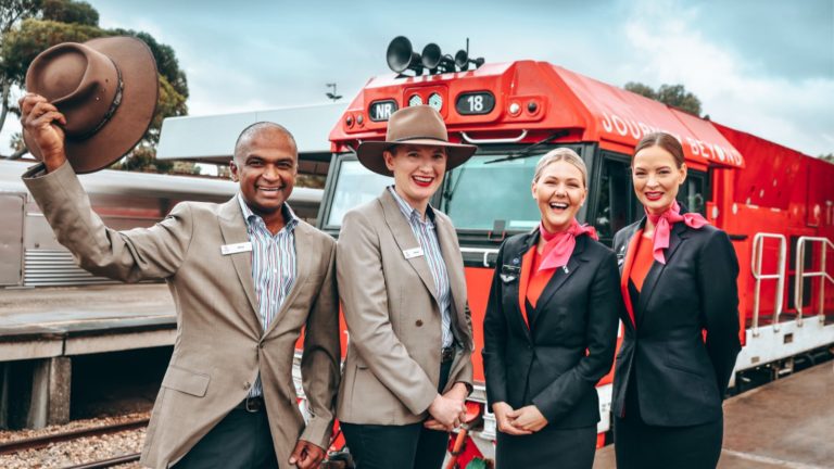 Qantas and The Ghan crew