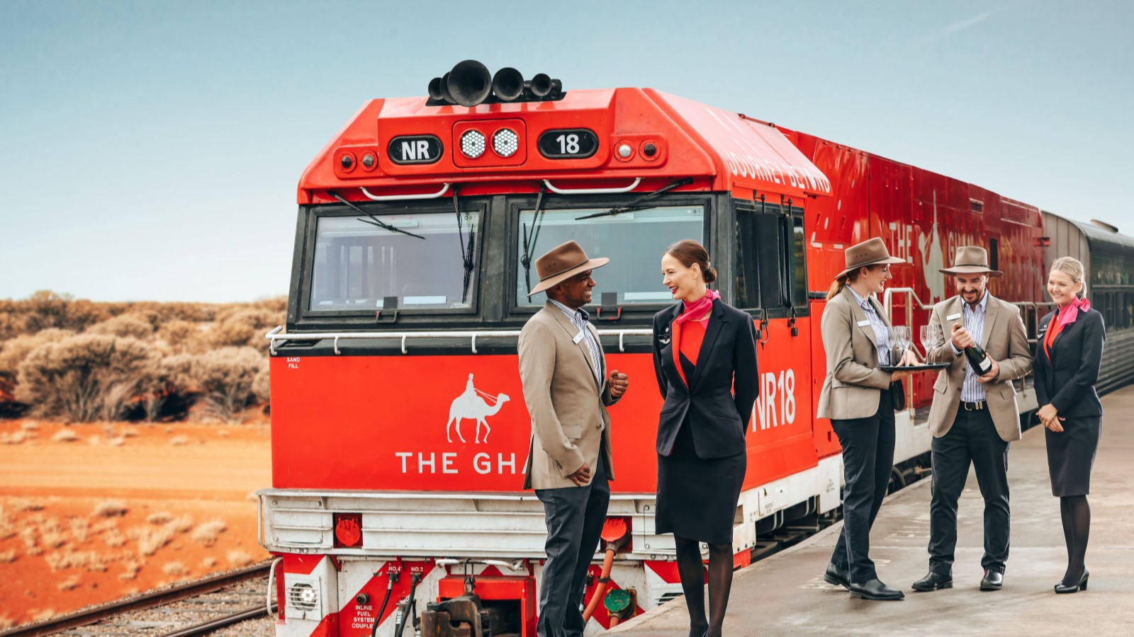 Qantas and The Ghan crew