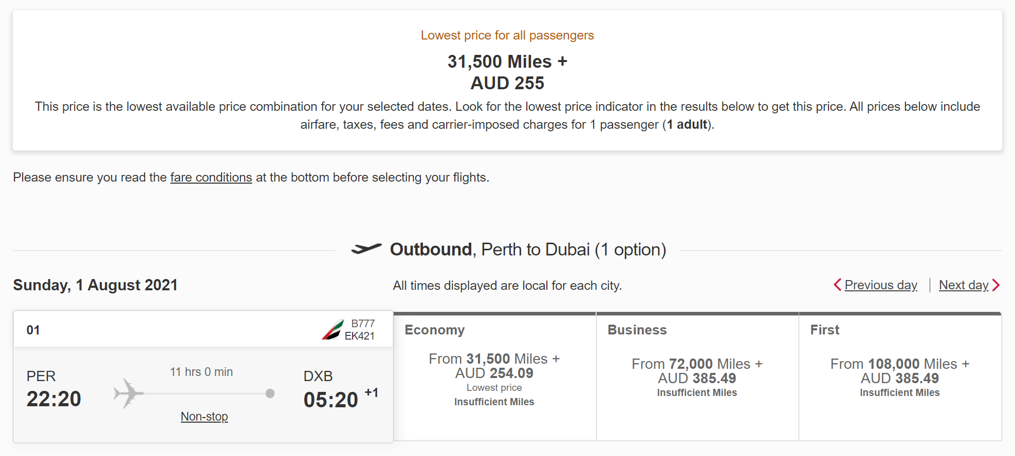 How to tell the difference between Saver and Standard reward seats