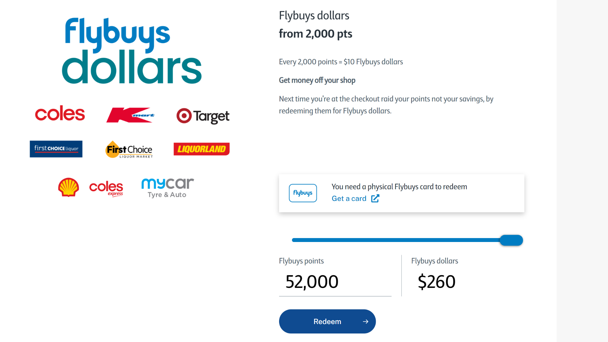 Flybuys Dollars 2021