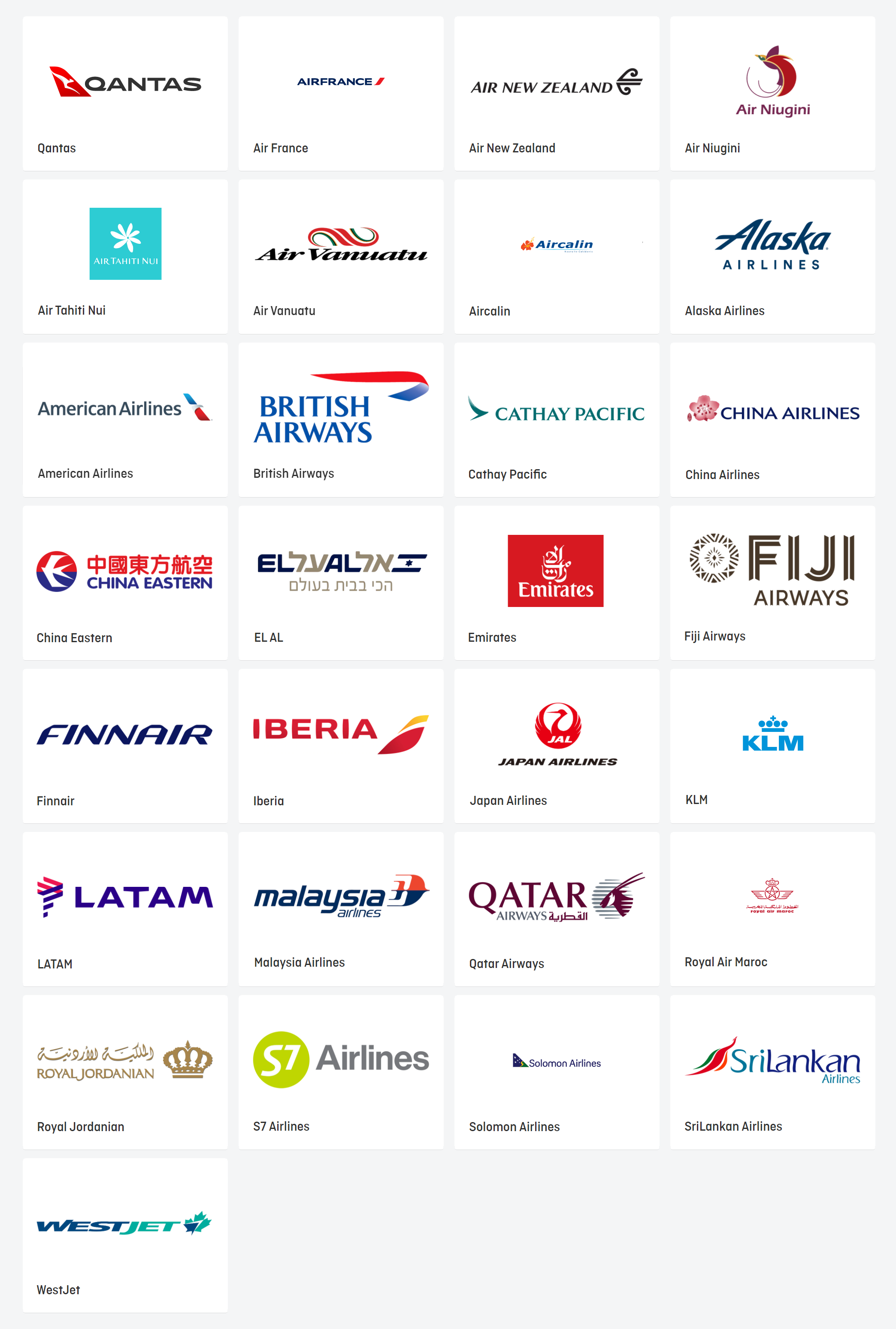 Qantas Airline Partners list 2021