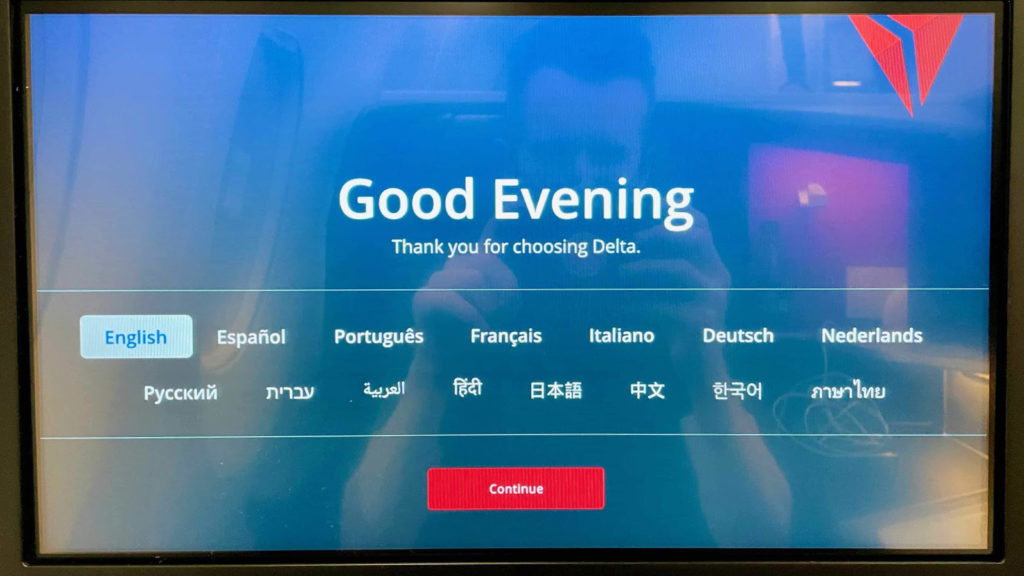 Delta One A350 Suite inflight entertainment