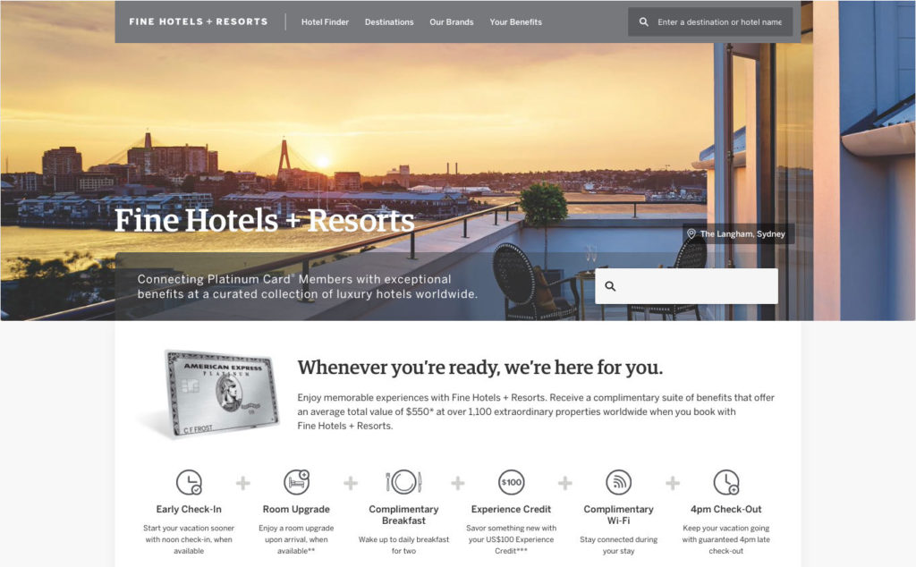 Fine Hotels + Resorts