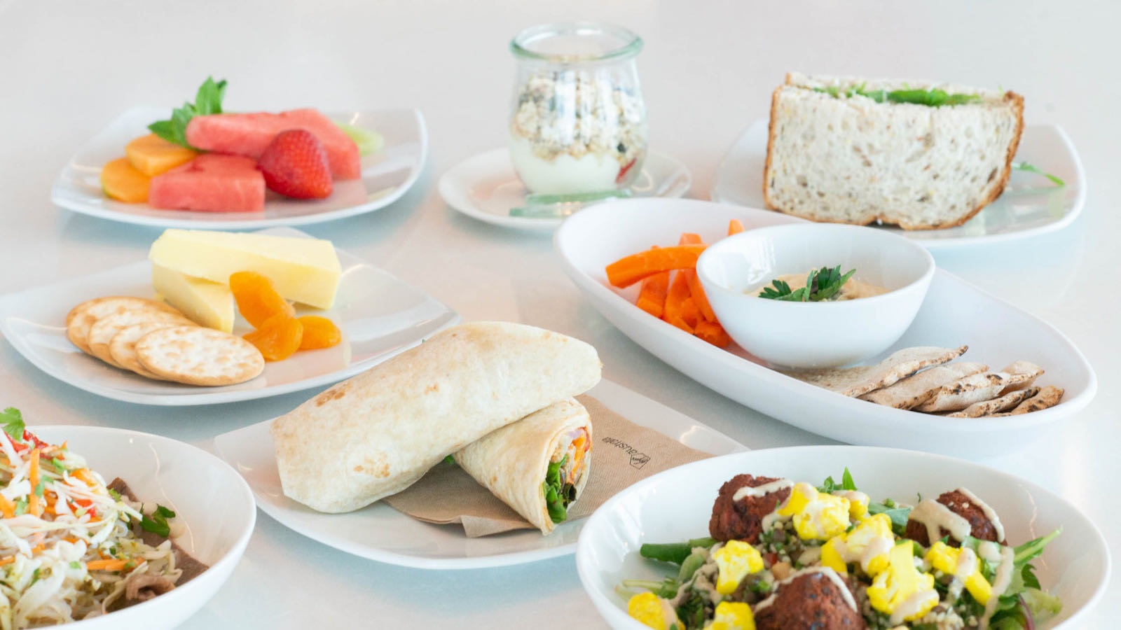 Virgin Australia Adelaide Lounge enhanced menu offering highlight dishes