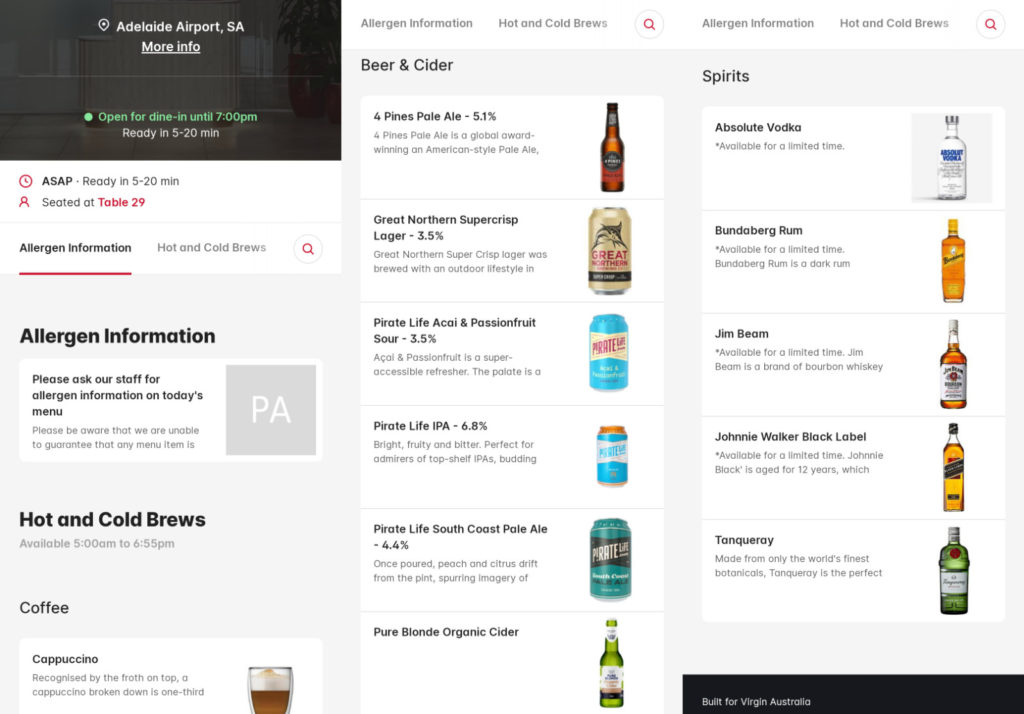 Virgin to trial table service, introduce new menu in lounges Point Hacks