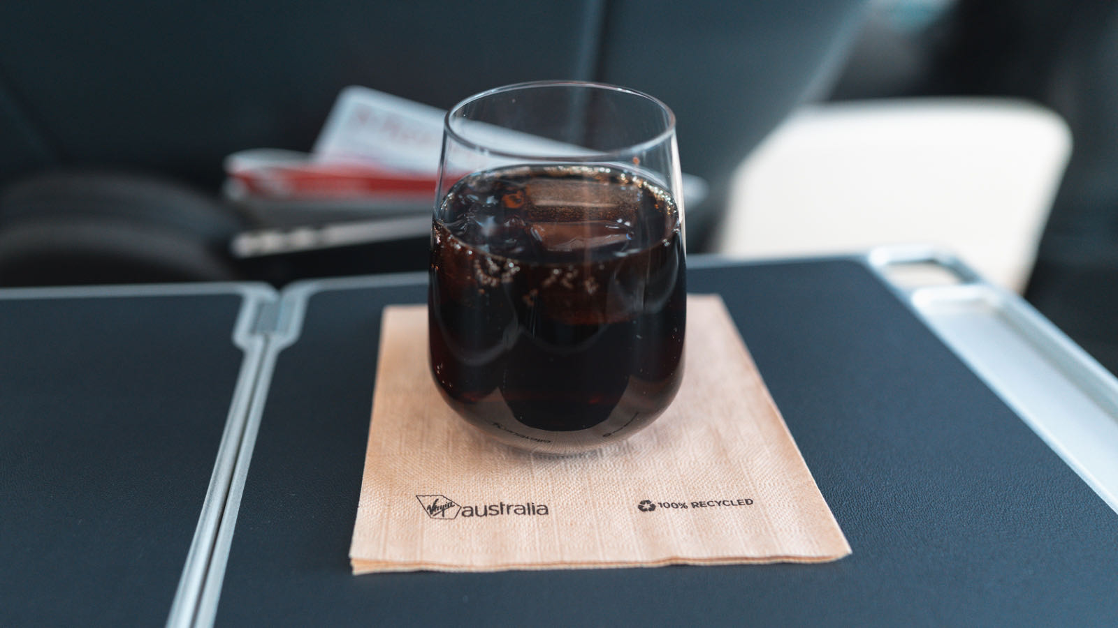 Virgin Australia 737 Business Class drinks