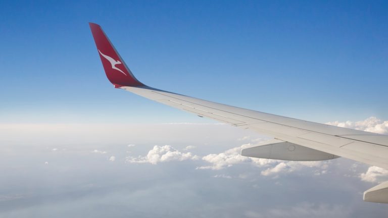 Qantas Plane Wing