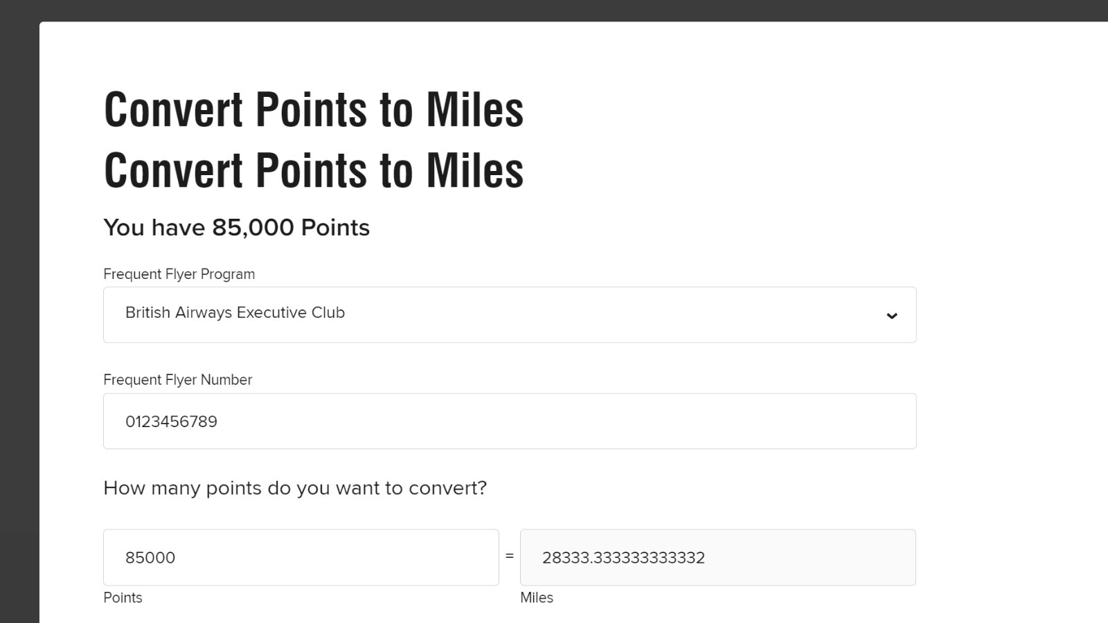 Marriott Bonvoy Points to Miles