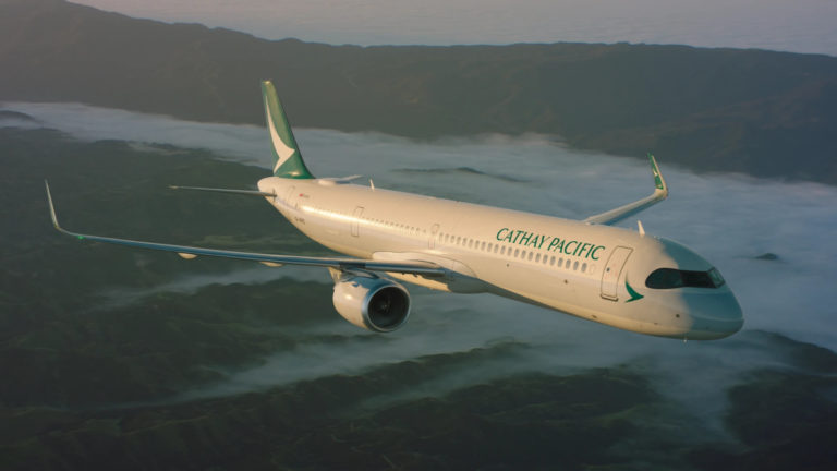 Cathay Pacific A321neo flying