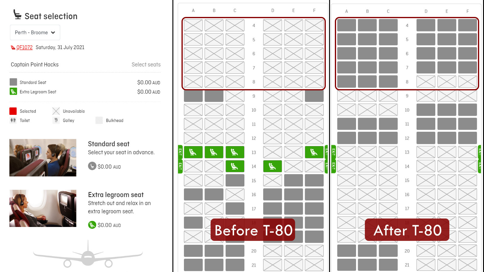 Qantas T-80 seats Example 1