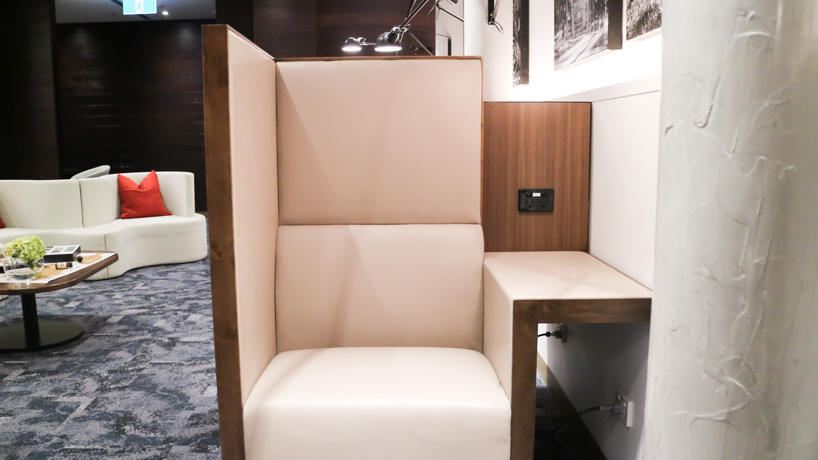 Amex Melbourne Lounge seat
