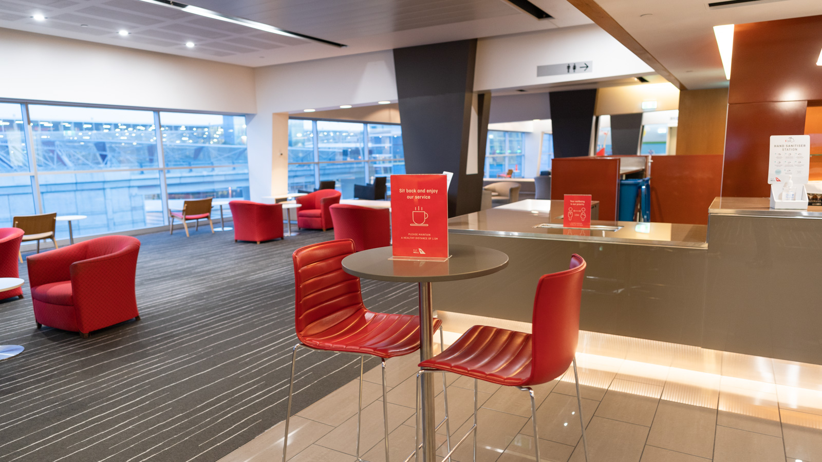 Qantas Club Adelaide seating