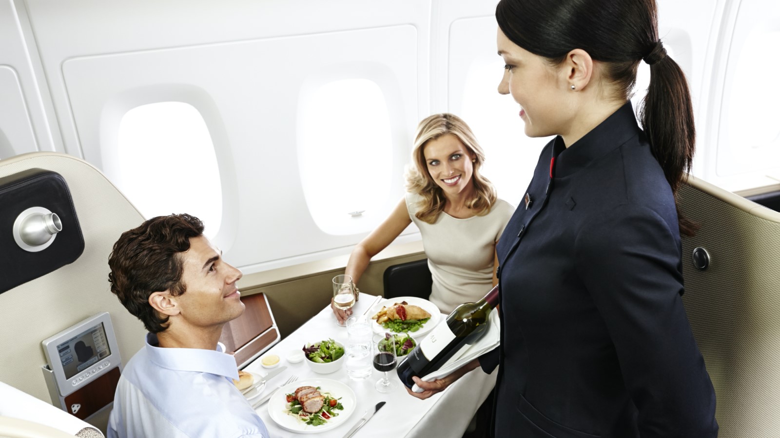 Qantas Airbus A380 First dining