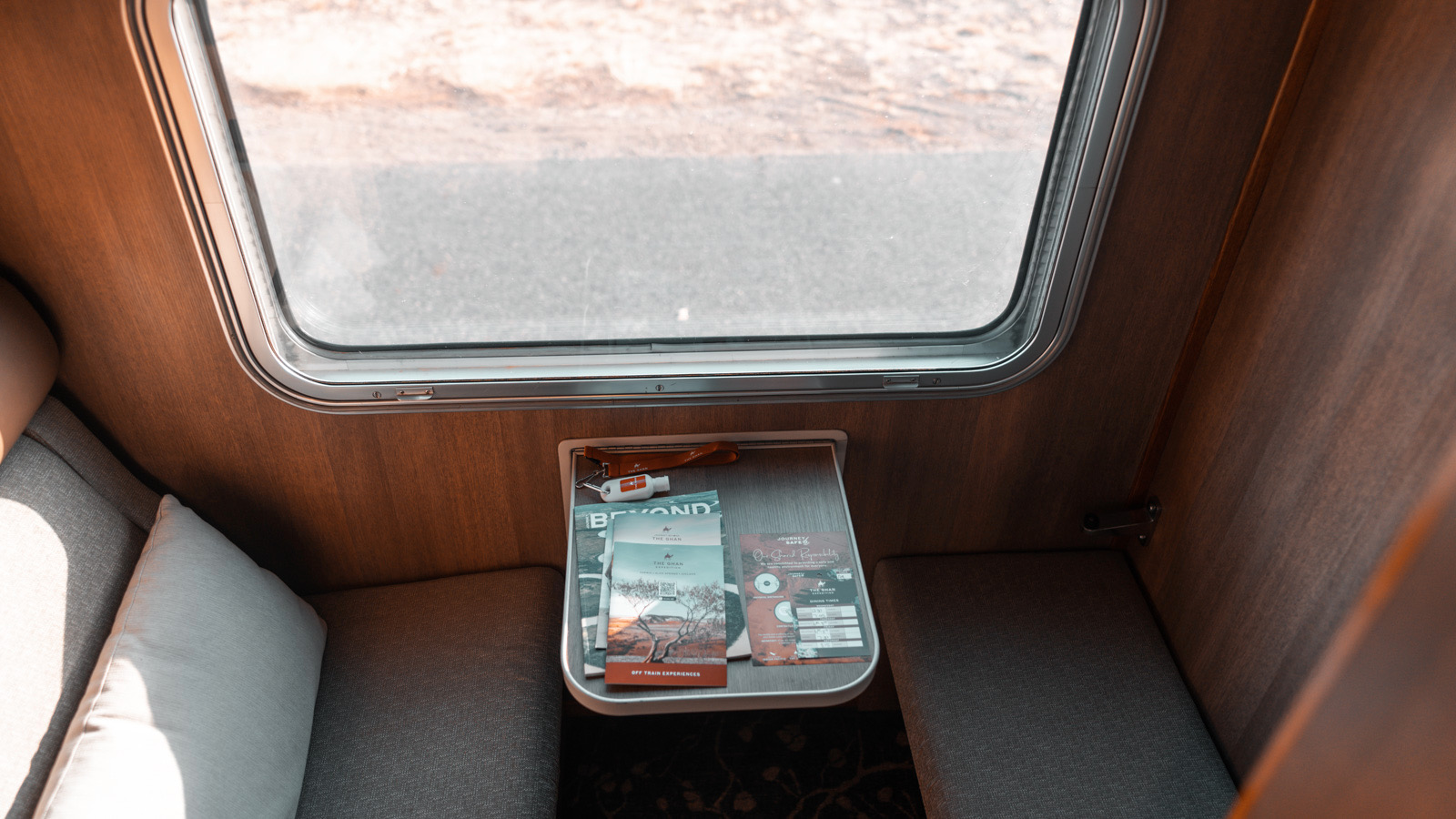 The Ghan Gold Single cabin window