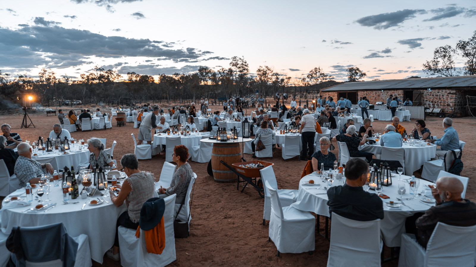 Alice Telegraph Station dinner under the stars