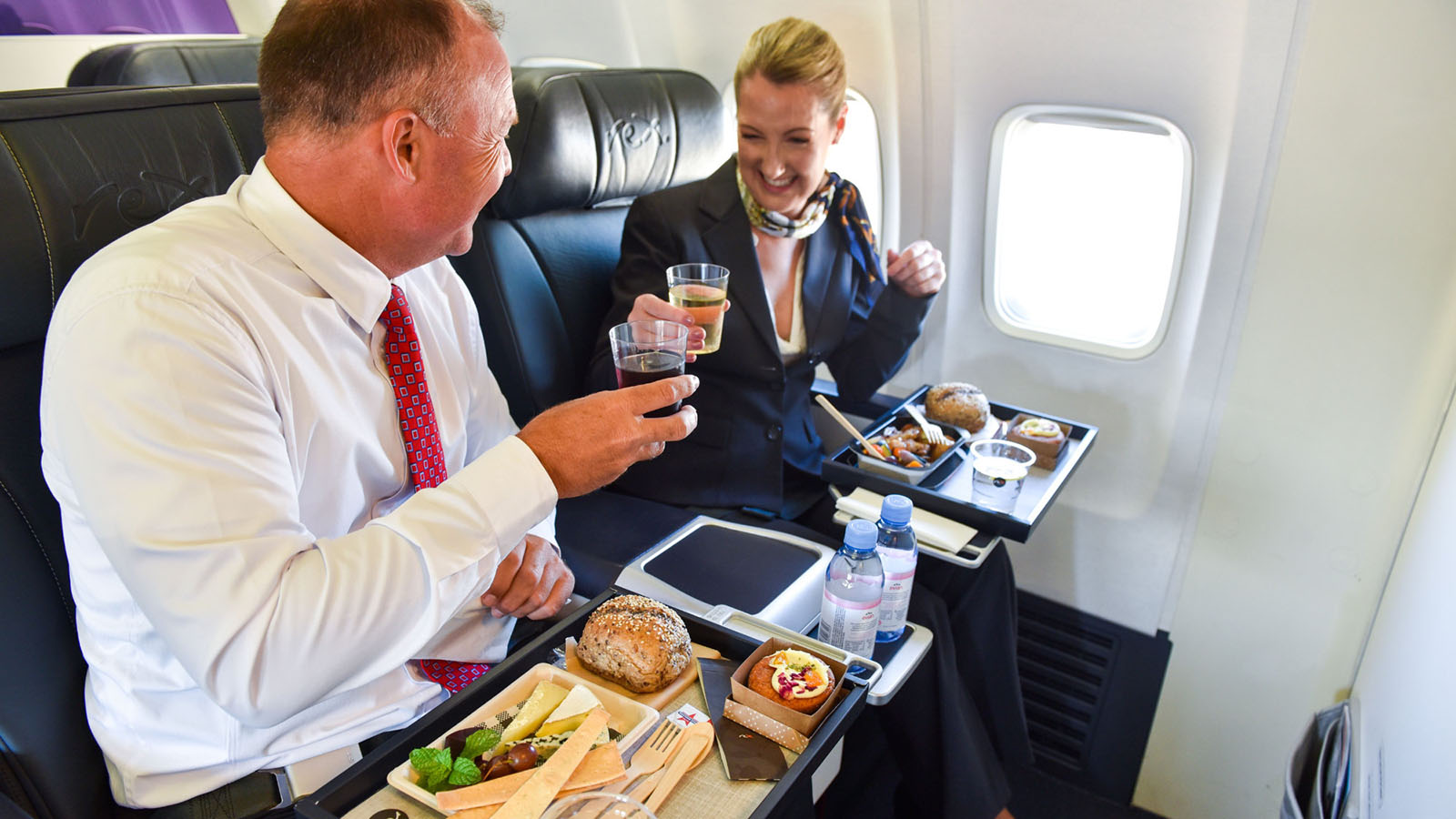 Rex Boeing 737 Business Class Dining