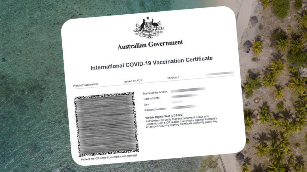 Australian International Vaccine Certificate