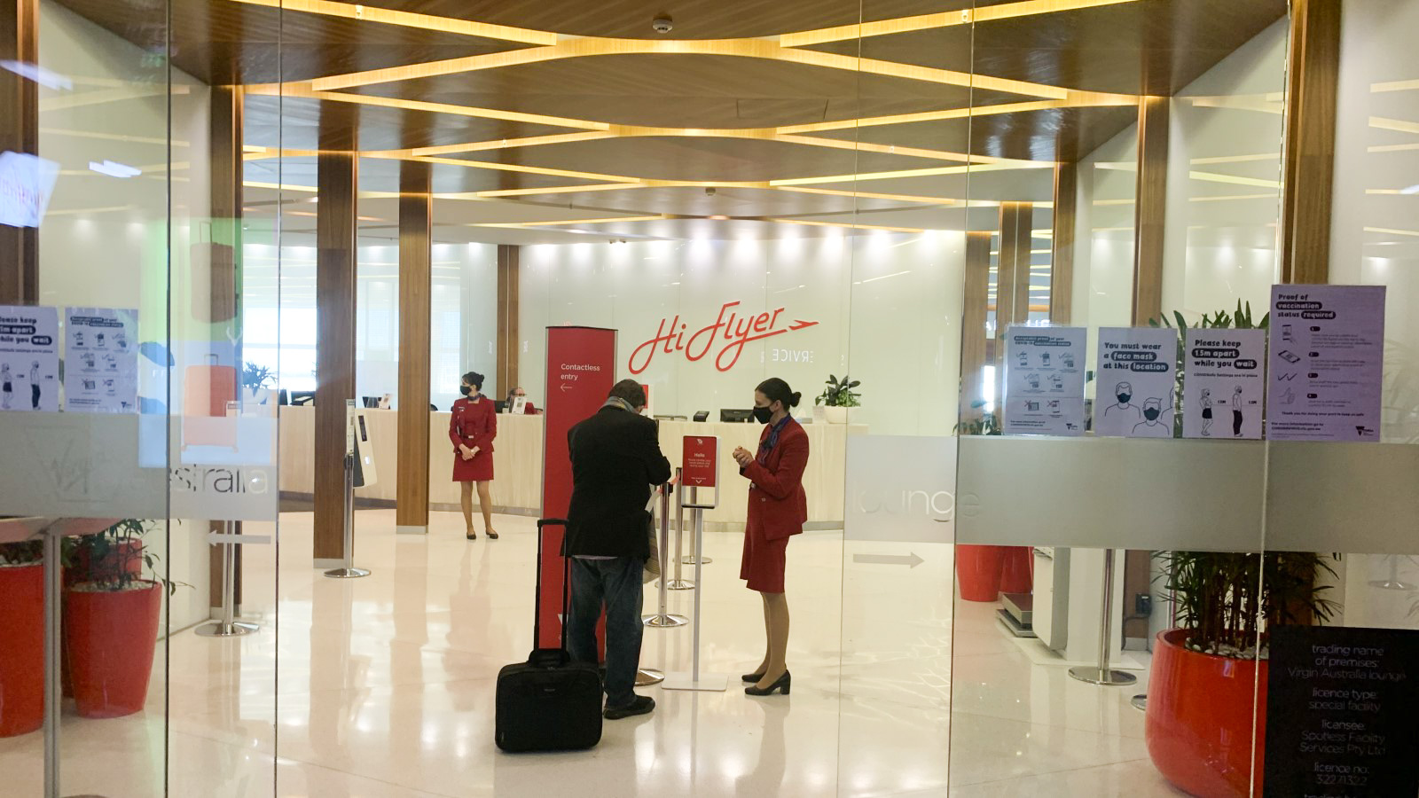 Virgin Australia Melbourne lounge entry