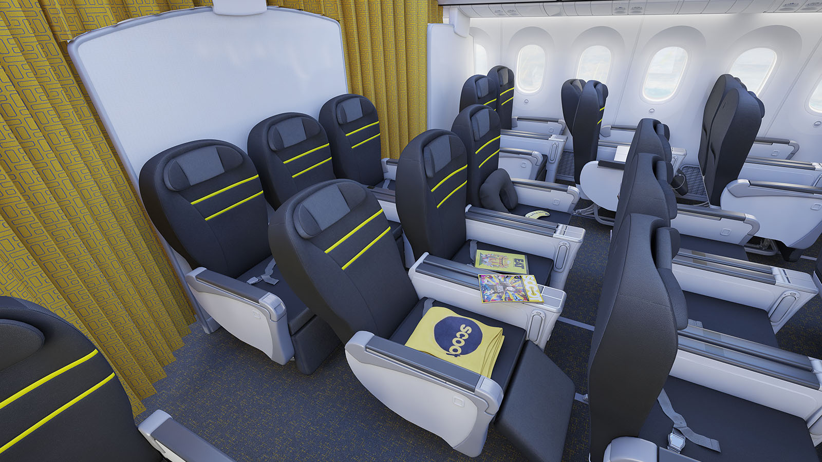 Scoot's Boeing 787 ScootPlus cabin