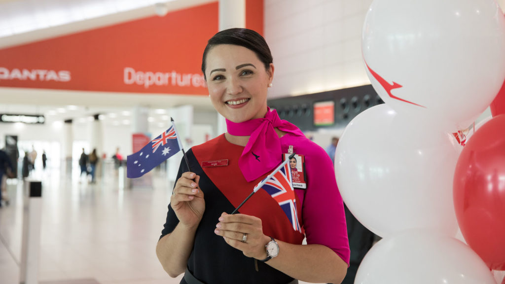 Check-in for Qantas flights to London