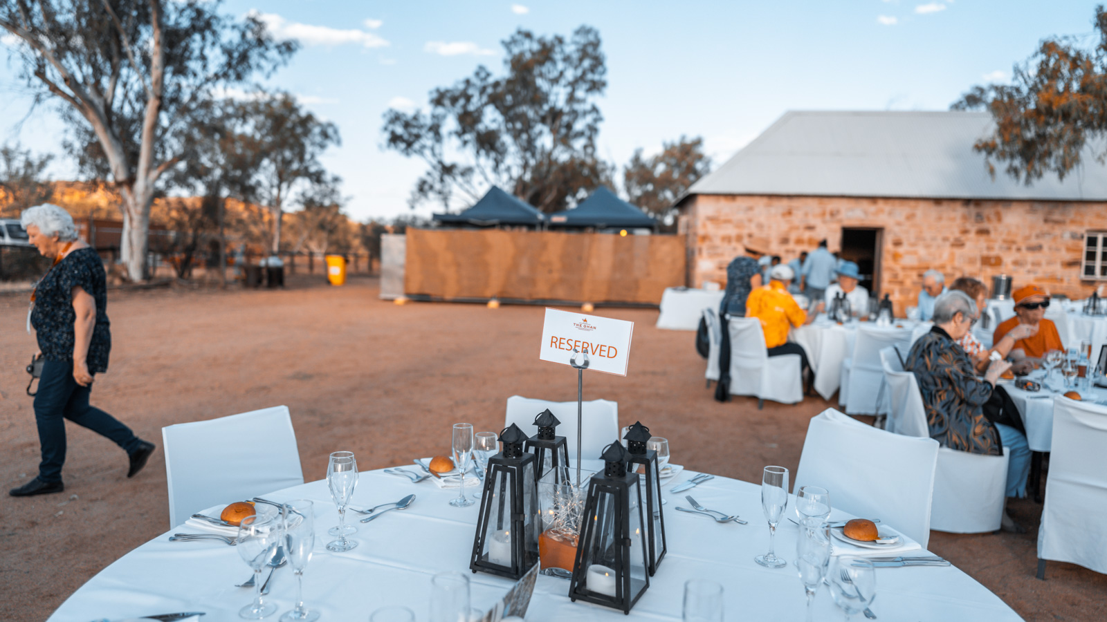 The Ghan Alice Springs dinner under the stars